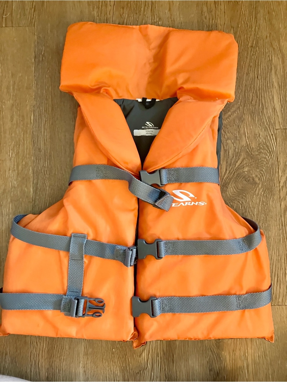 Stearns Youth Life Jacket (PFD) Grey/Orange - 60-90 lbs